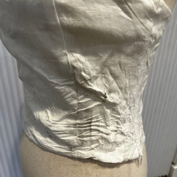 ARITZIA Women's Wilfred Whisper Linen Halter Top Size S In White - Picture 6 of 15